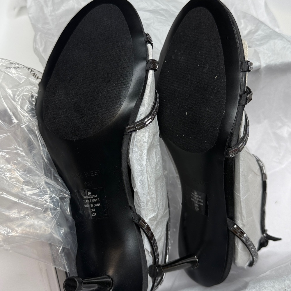 Nine West Women’s Amseta Strappy Embellished Stilettos- Size 9 - Picture 11 of 12
